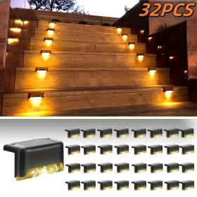 16 solar outdoor deck lights (Color: 32PCS-nuanse)