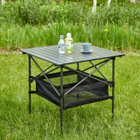 Square Folding Outdoor Table with Carrying Bag (Color: as Pic)