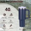 40oz capacity tumbler,  With Handle And Straw Lid