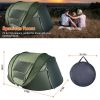 Pop Up Tent Automatic Setup Waterproof with 4 Mosquito Net Windows Carrying Bag