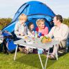 Folding Camping Table Picnic Table with Storage Bag and Waterproof Desktop