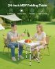 2ft Folding Portable Camping Table Aluminum Adjustable Height