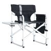 Padded Folding Outdoor Chair with Side Table and Storage