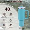 40oz capacity tumbler,  With Handle And Straw Lid