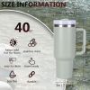 40oz capacity tumbler,  With Handle And Straw Lid