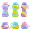 550ML Collapsible Water Folding Water Cup Silicone Leakproof Portable Kettle