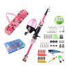 Kids Fishing Pole Set Fishing Starter Kit  with Tackle Box 56Pcs