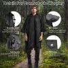 Adult 3-in-1 Waterproof Poncho Raincoat With Hood Sleeve Brim Lightweight