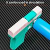 Windproof adjustable flame lighter - Portable liquid gas filling igniter, zinc alloy shell, light green and pink handle, suitable for camping