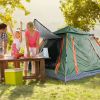 4-5 Person Pop-Up Camping Tent, Instant Setup Family Tent with 2 Mosquito Nets Windows, Portable for Hiking, Backpacking & Outdoor Adventures