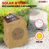 5 Core Rock Speaker Outdoor Waterproof Bluetooth Solar & USB Charging RGB Colors