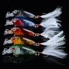 5pcs Fishing Lures With Leather; Artificial With 3D Eyes