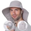 Fishing Sun Hat UV Protection Neck Cover Sun Protect Cap Wide Brim Neck Flap
