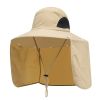Wide Brim Sun Screen Fisherman's Hat With Neck Flap