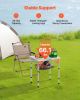 2ft Folding Portable Camping Table Aluminum Adjustable Height