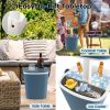 3-in-1 Portable Cooler Bar Table with Bottle Opener and Lift Top Lid