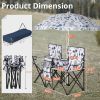 Portable Folding Picnic Double Chair with Umbrella