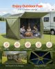 VEVOR Pop up Gazebo Screen Tent, 12 x 12 ft Large 6-Sided Camping Canopy Tent with Removable Top & Carry Bag, Quick-Set & Bite-Proof