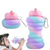 550ML Collapsible Water Folding Water Cup Silicone Leakproof Portable Kettle