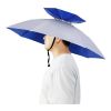 35 Inch Hands Free Foldable Anti UV Adjustable Umbrella Cap