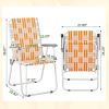 Set of 2 Webbed Folding Beach Chairs