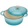Enameled Cast Iron Dutch Oven with Self Basting Lid; Pot 3QT