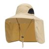 Wide Brim Sun Screen Fisherman's Hat With Neck Flap